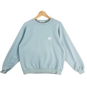 Ragdoll Los Angeles Sweatshirt Womens Medium Sage Green LA Embroidered
